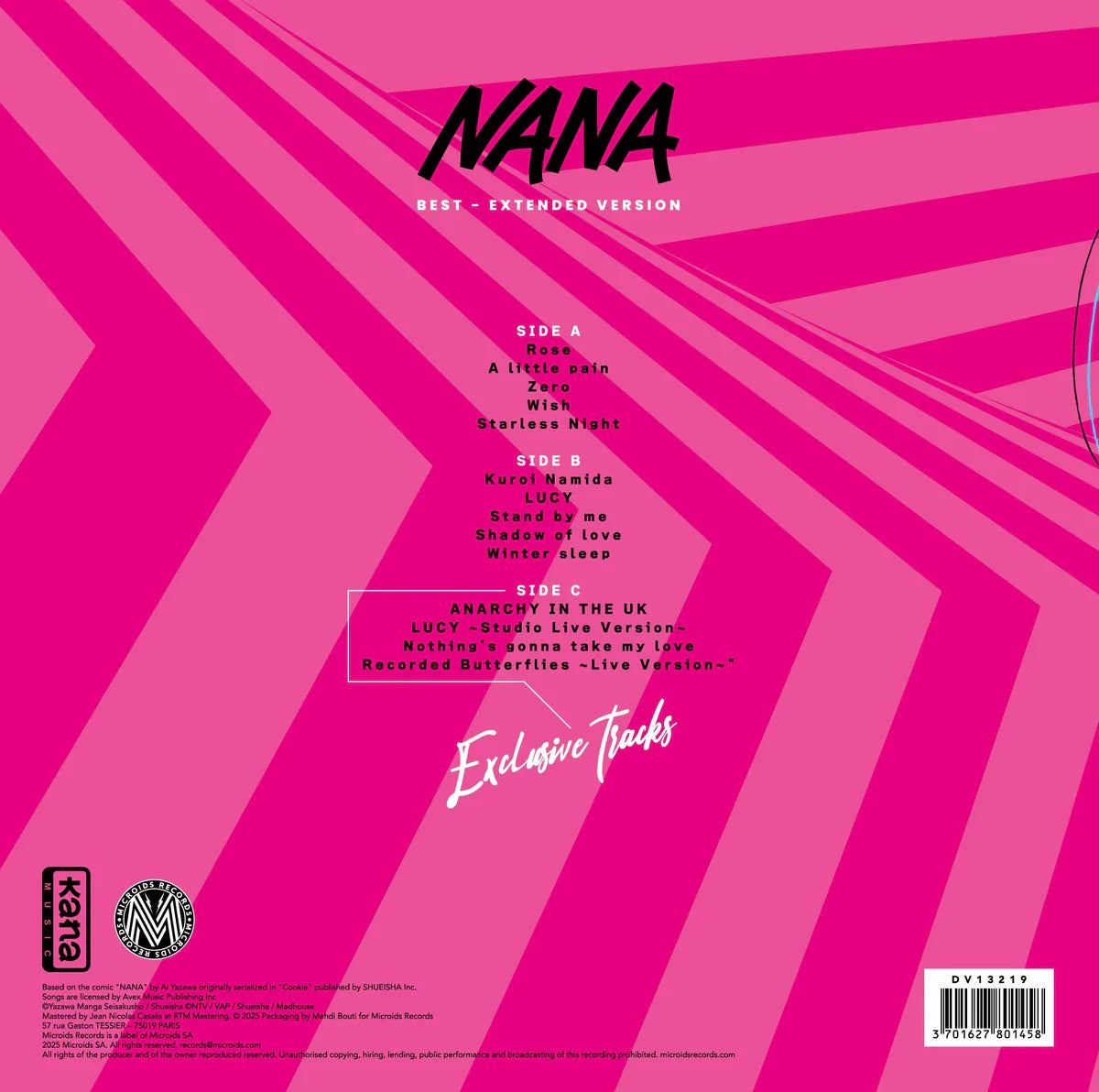 Nana - Nana BEST Extended Version 2LP / 彩膠 (五月最終補貨)